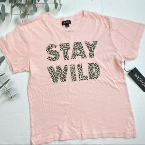 NWT Wild Fox Stay Wild Graphic Tee
